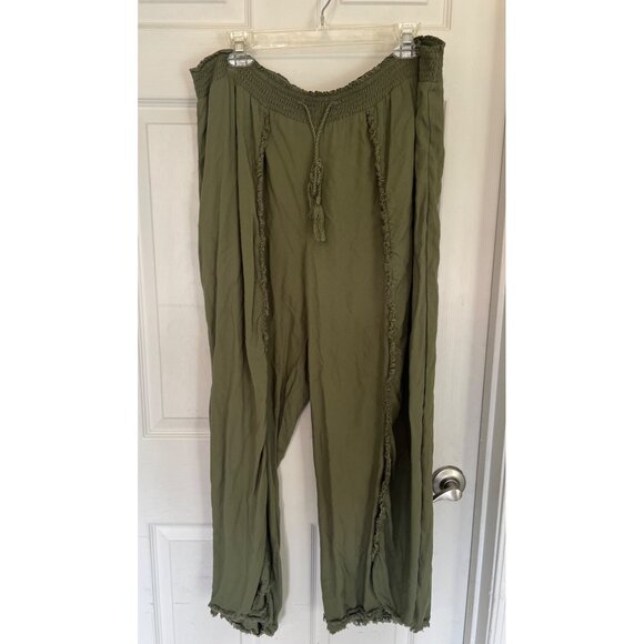 Time & Tru Green Casual Pull On High Rise Pants Size XXL - Picture 1 of 7